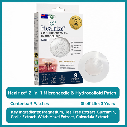 ✅Trilumia®2-in-1 Microneedle & Hydrocolloid Patch💫| Removes Raised Moles, Acne, Flat Warts & Skin Tags | Helps Improve Wrinkles, Scars & Blemishes | Invisible Patches for Face & Body