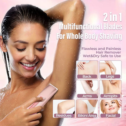 2-in-1 Rechargeable Bikini Hair Trimmer – Gentle, Safe & Skin-Friendly