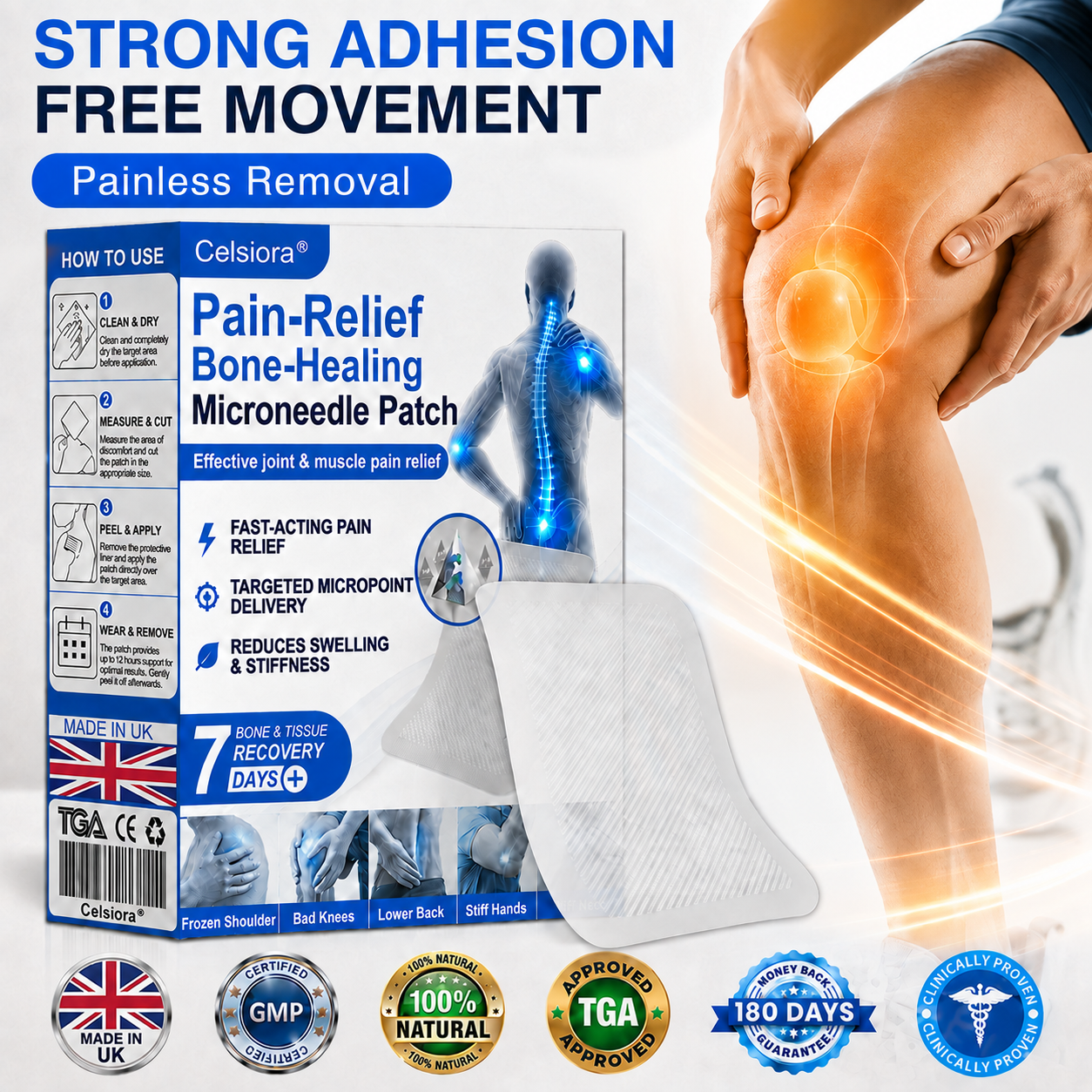 💞✅ Celsiora® Fast-Acting Joint Relief Patch Targeted Support for Pain, Stiffness & Swelling