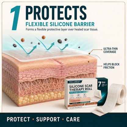 💞👩‍⚕️TRILUMIA® SILICONE SCAR THERAPY ROLL  Help Soften, Flatten & Improve the Appearance of Raised Scars