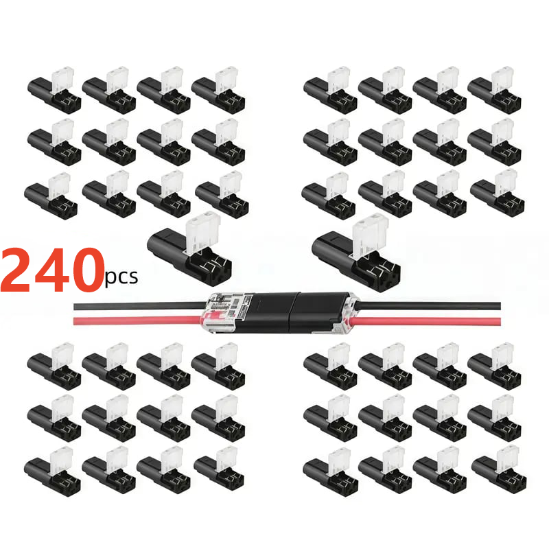Double-Wire Plug-in Connector Led Light Strip Connectors 2 Pin